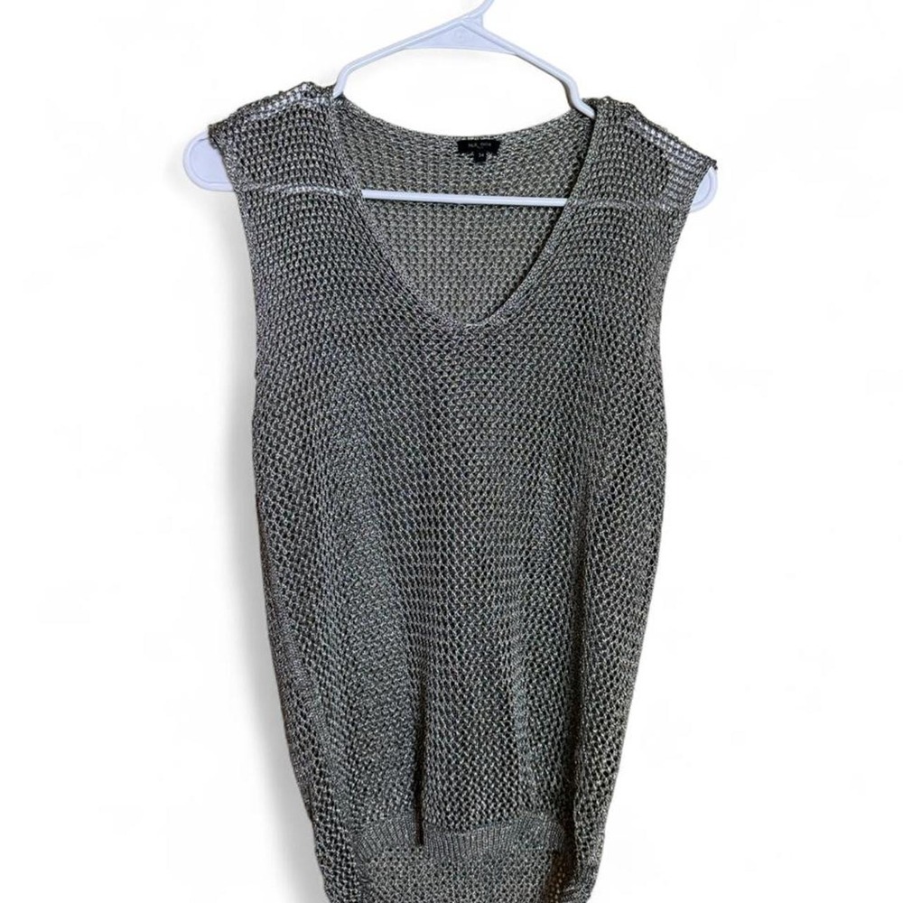 NUE 1904 Gold metallic knit blouse